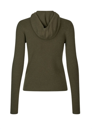 Alanis hood knit Dark Olive Oval Square 